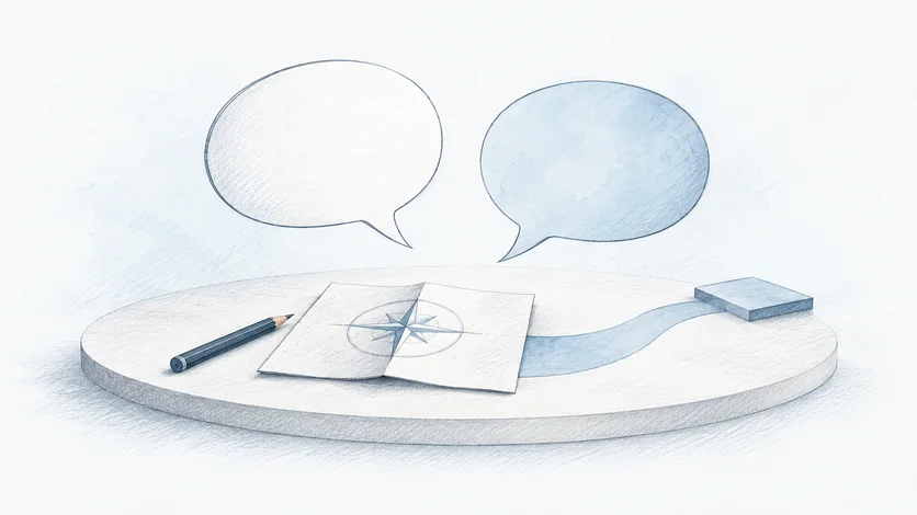 A personal conversation connects your starting point with an initial orientation.